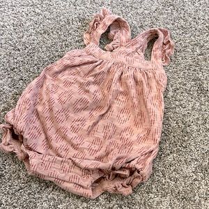 City mouse bubble romper with cross cross back